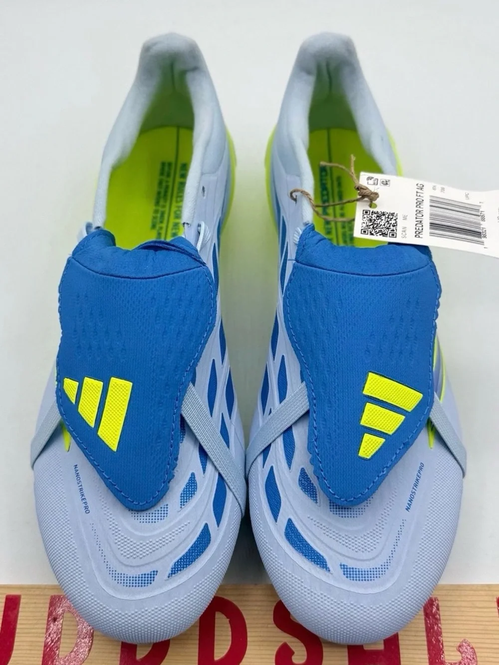 Adidas Predator Pro Fold Over Tongue AG Crystal Sky Blue Soccer JR7867 Men 8.5